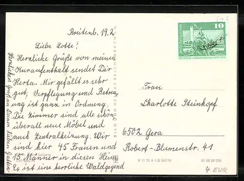 AK Breitenbach /Kr. Zeitz, Genesungsheim Otto Diehr