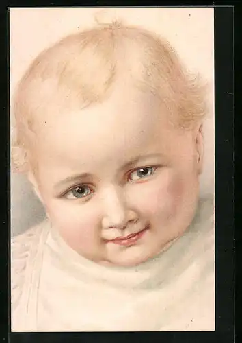 AK Gesicht eines blonden Kindes