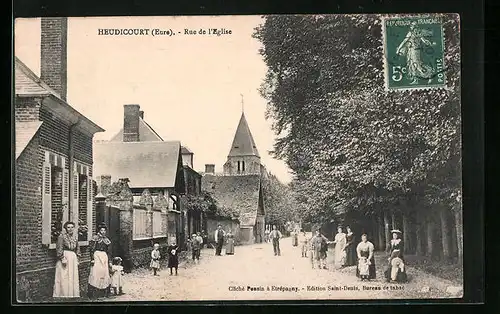 AK Heudicourt, Rue de l`Eglise
