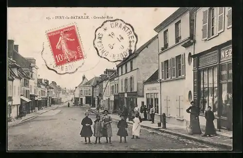 AK Ivry-la-Bataille, Grande-Rue