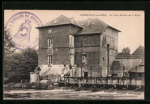 AK Corneville-sur-Risle, Le Vieux Moulin sur la Risle