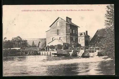 AK Corneville-les-Cloches, Le Moulin des Neuf-Moulins