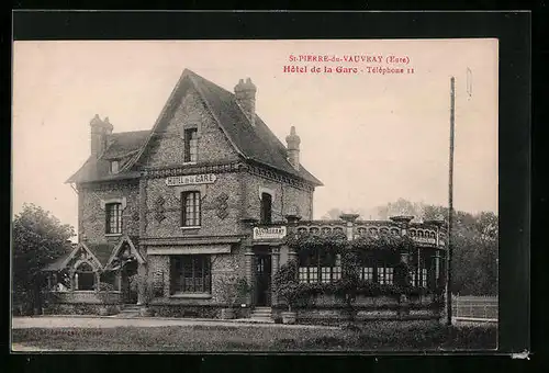 AK St-Pierre-du-Vauvray, Hotel de la Gare