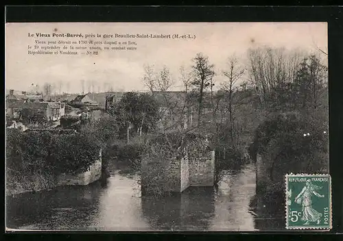 AK Beaulieu-Saint-Lambertm Le Vieux Pont-Barré