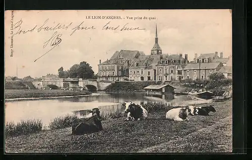 AK Le Lion-D`Angers, Vue prise du quai