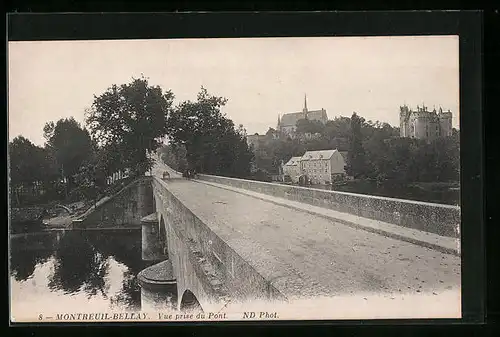 AK Montreuil-Bellay, Vue prise du Pont