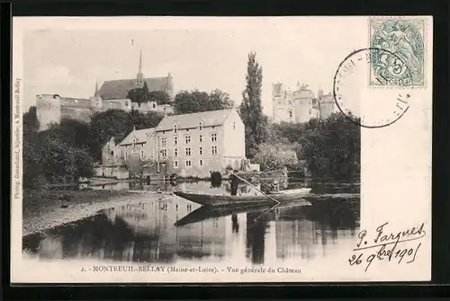 AK Montreuil-Bellay, Vue générale du Chateau