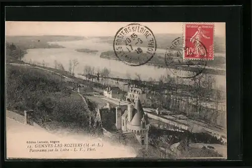 AK Gennes-les-Roziers, Panorama sur la Loire