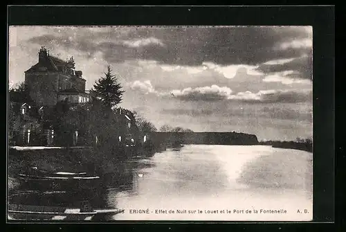 AK Erigné, Effet du Nuit sur le Louet et le Port de la Fontenelle