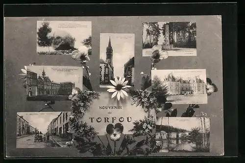 AK Torfou, Ortsansichten mit Kirche