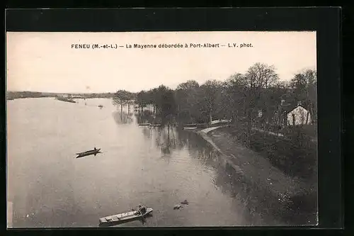 AK Feneu, La Mayenne débordée à Port-Albert