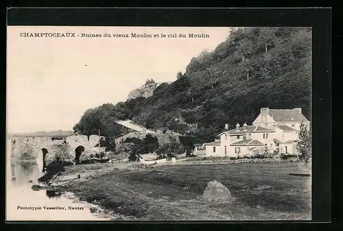 AK Champtoceaux, Ruines du vieux Moulin et le cul du Moulin