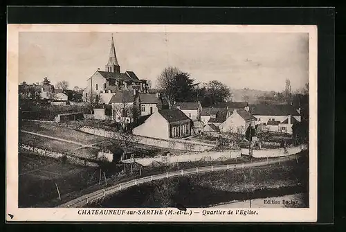 AK Chateauneuf-sur-Sarthe, Quartier de l`Eglise