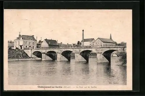 AK Châteauneuf-sur-Sarthe, Le Pont sur la Sarthe
