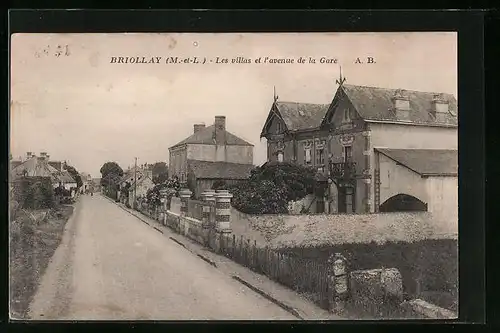 AK Briollay, Les villas et l`avenue de la Gare