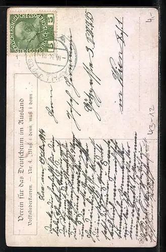 AK Letzter Handschlag zum Abschied des Geliebten