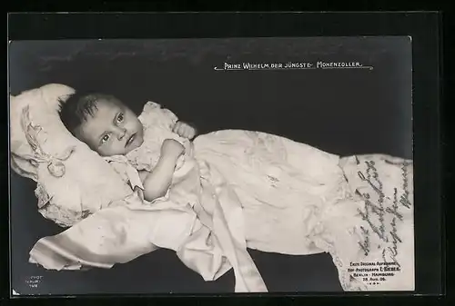 AK Prinz Wilhelm von Preussen als Täufling