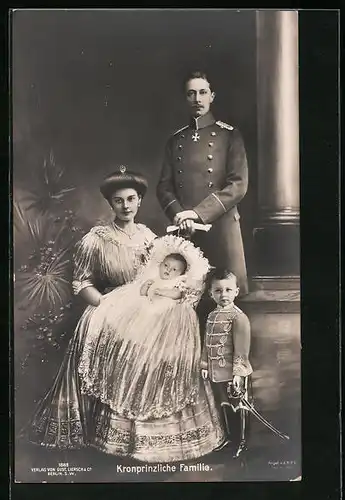 AK Kronprinz Wilhelm von Preussen mit seiner Familie
