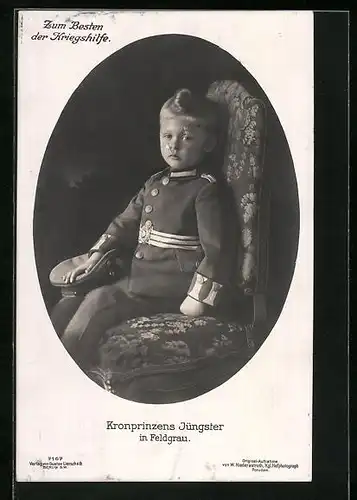 AK Kronprinzens Wilhelm von Preussen Jüngster in Feldgrau