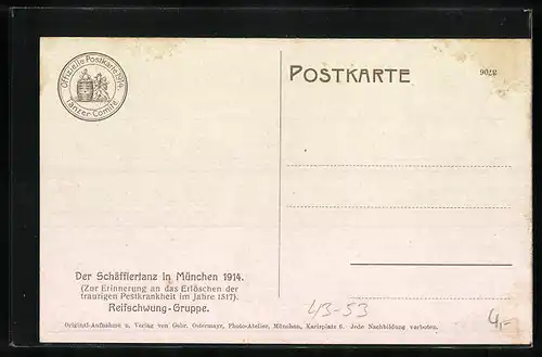 AK Schäfflertanz München 1914, Reifschwung-Gruppe