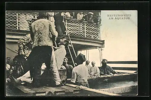AK Neptunsfeier am Äquator, soziales Leben