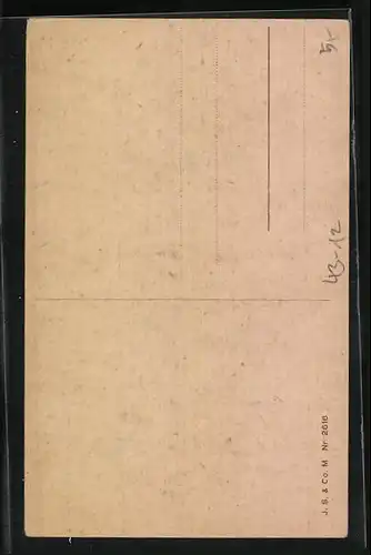 AK Beleibte Frau in Wanderkleidung mit Stock