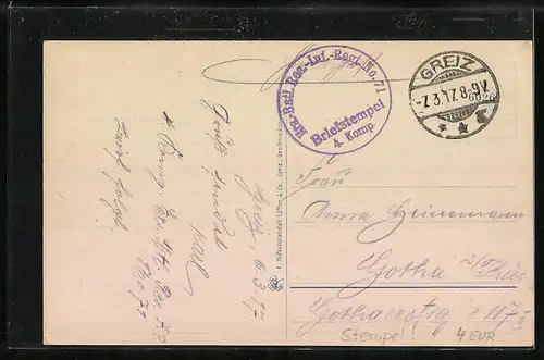 AK Greiz i. V., Ortspartie aus der Vogelschau