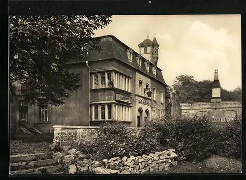 AK Freyburg /Unstrut, HO-Gaststätte Sektkellerei, Sektflasche