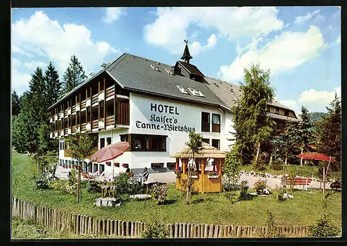 AK Breitnau /Hinterzarten /Schwarzw., Hotel Kaiser`s Tanne-Wirtshus mit Garten