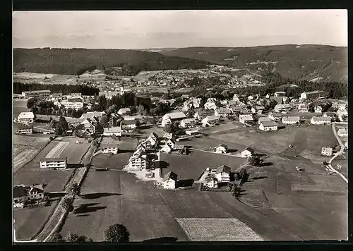AK Höchenschwand /Schwarzw., Fliegeraufnahme des Ortes