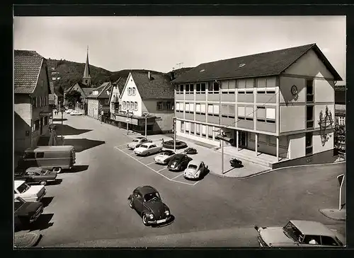 AK Neckarelz, Rathaus mit Blick auf Haus Maria Trost