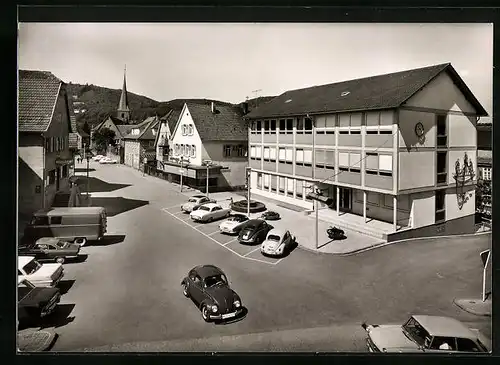 AK Neckarelz, Rathaus mit Blick auf Haus Maria Trost