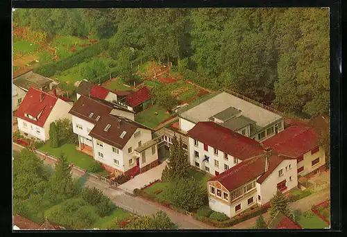 AK Lobbach-Wa., Missionsheim vom Flugzeug aus