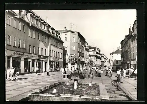 AK Zeitz, Leninstrasse mit Fussgängerzone
