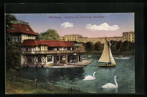 AK Hamburg, Bootshaus des Ruderklubs Hammonia