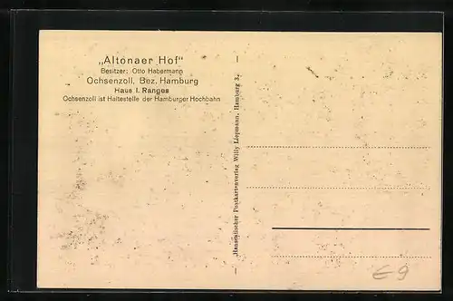 AK Hamburg-Ochsenzoll, Gasthaus Altonaer Hof