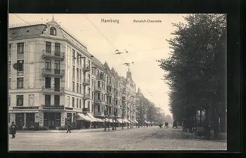 AK Hamburg, Hoheluft-Chausee mit Restaurant Hohelufter Stern