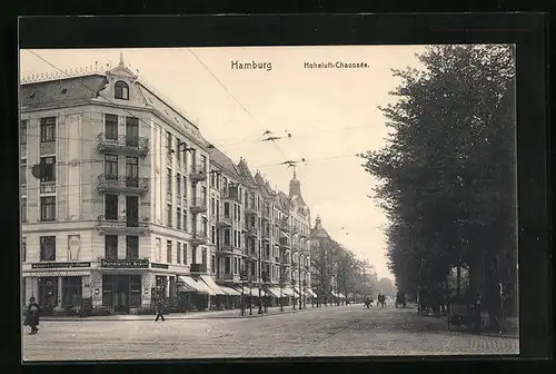 AK Hamburg, Hoheluft-Chausee mit Restaurant Hohelufter Stern