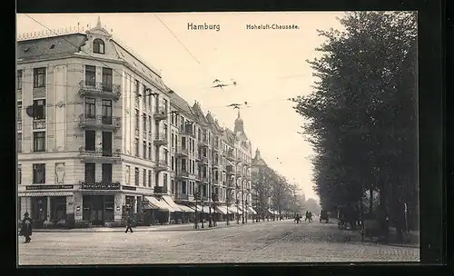 AK Hamburg, Hoheluft-Chausee mit Restaurant Hohelufter Stern