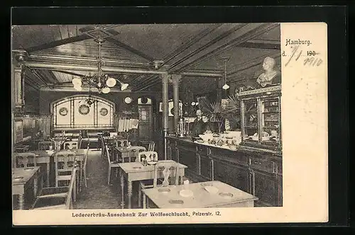 AK Hamburg, Gasthaus zur Wolfsschlucht, Pelzerstrasse 12