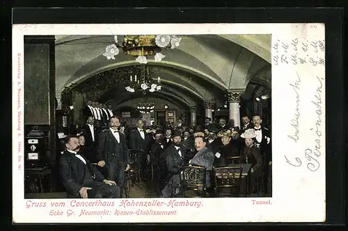 AK Hamburg-St.Pauli, Concerthaus Hohenzoller, Tunnel
