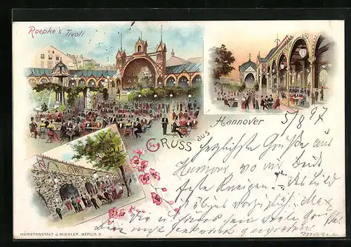 Lithographie Hannover, Restaurant Roepke`s Tivoli