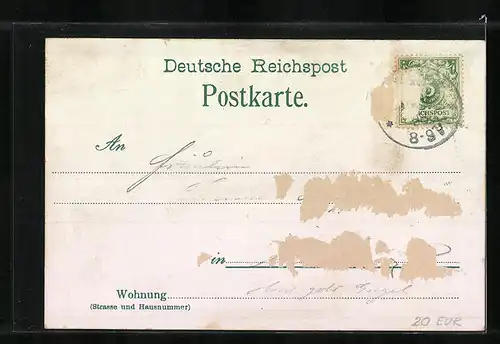 Lithographie Holle, Restaurant Söder`scher Heidekrug, Schloss