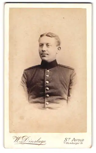 Fotografie W. Dinslage, St. Avold, Homburger Str., Portrait Soldat in Uniform