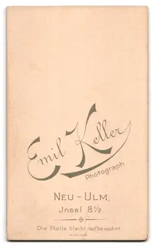 Fotografie Emil Keller, Neu-Ulm, Insel 8, Portrait Garde-Soldat in Uniform