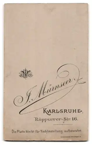 Fotografie J. Mürnseer, Karlsruhe, Rüppurrerstr. 16, Uffz. Musiker in Uniform mit Schwalbennestern