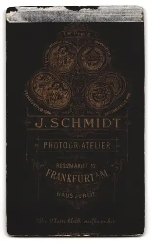 Fotografie J. Schmidt, Frankfurt a. M., Rossmarkt 12, Junge Dame mit Hochsteckfrisur und Halskette