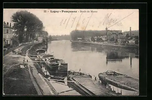AK Lagny-Pomponne, Bords de Marne
