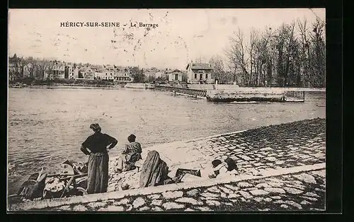 AK Héricy-sur-Seine, Le Barrage