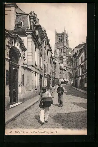AK Meaux, La Rue Saint-Remy